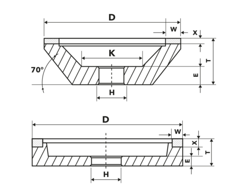 disegno mola a tazza